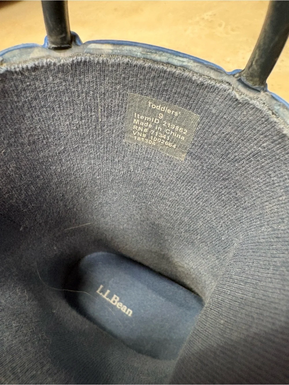 L.L. Bean Toddler size 9 Navy & Blue Rain Boots